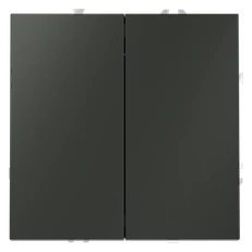 Изображение Выключатель с самовозвратом встраиваемый VOLTUM S70 двухклавишный 10А (титан)