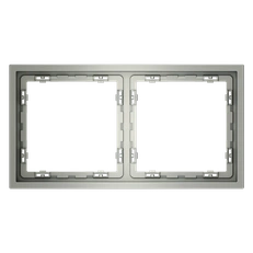 Изображение Рамка пластиковая VOLTUM S70 на 2 поста (сталь)